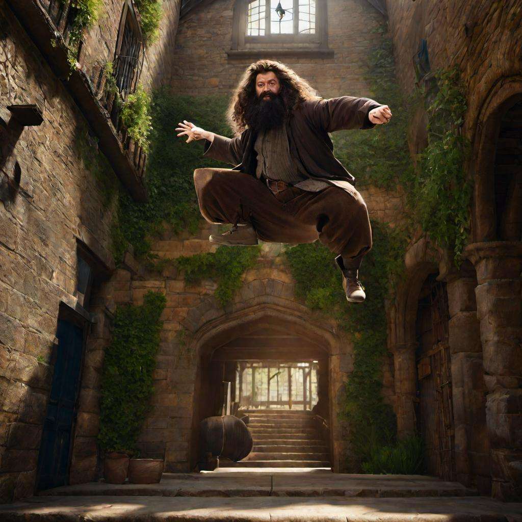 Kung Fu Hagrid puzzle online from photo