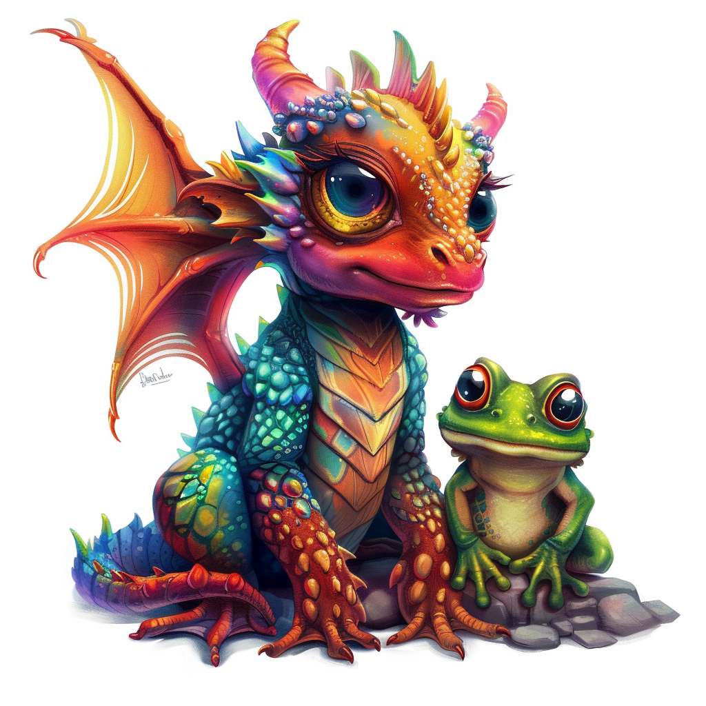 sapo dragão puzzle online a partir de fotografia