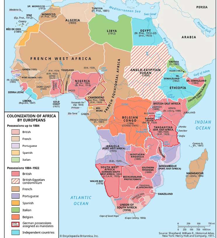 Scramble for Africa online puzzle