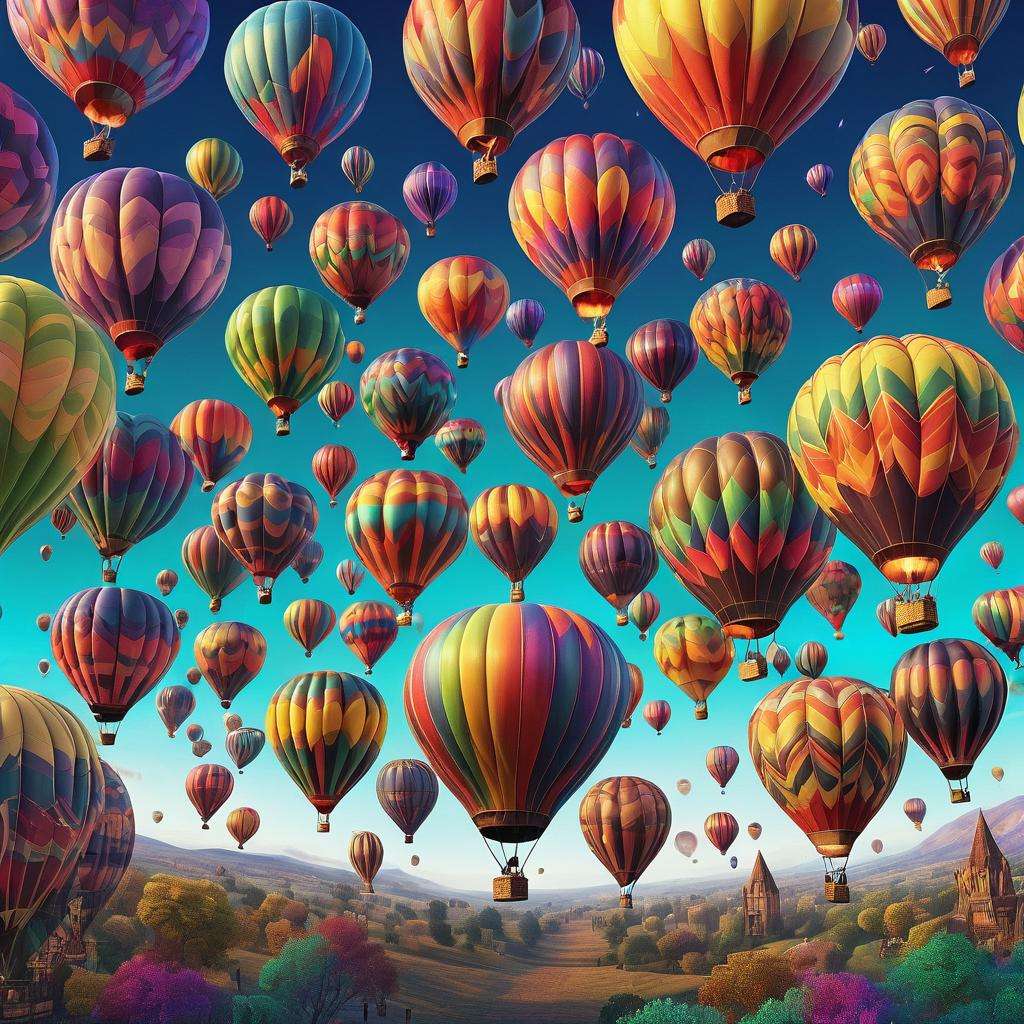 Hot air balloons online puzzle