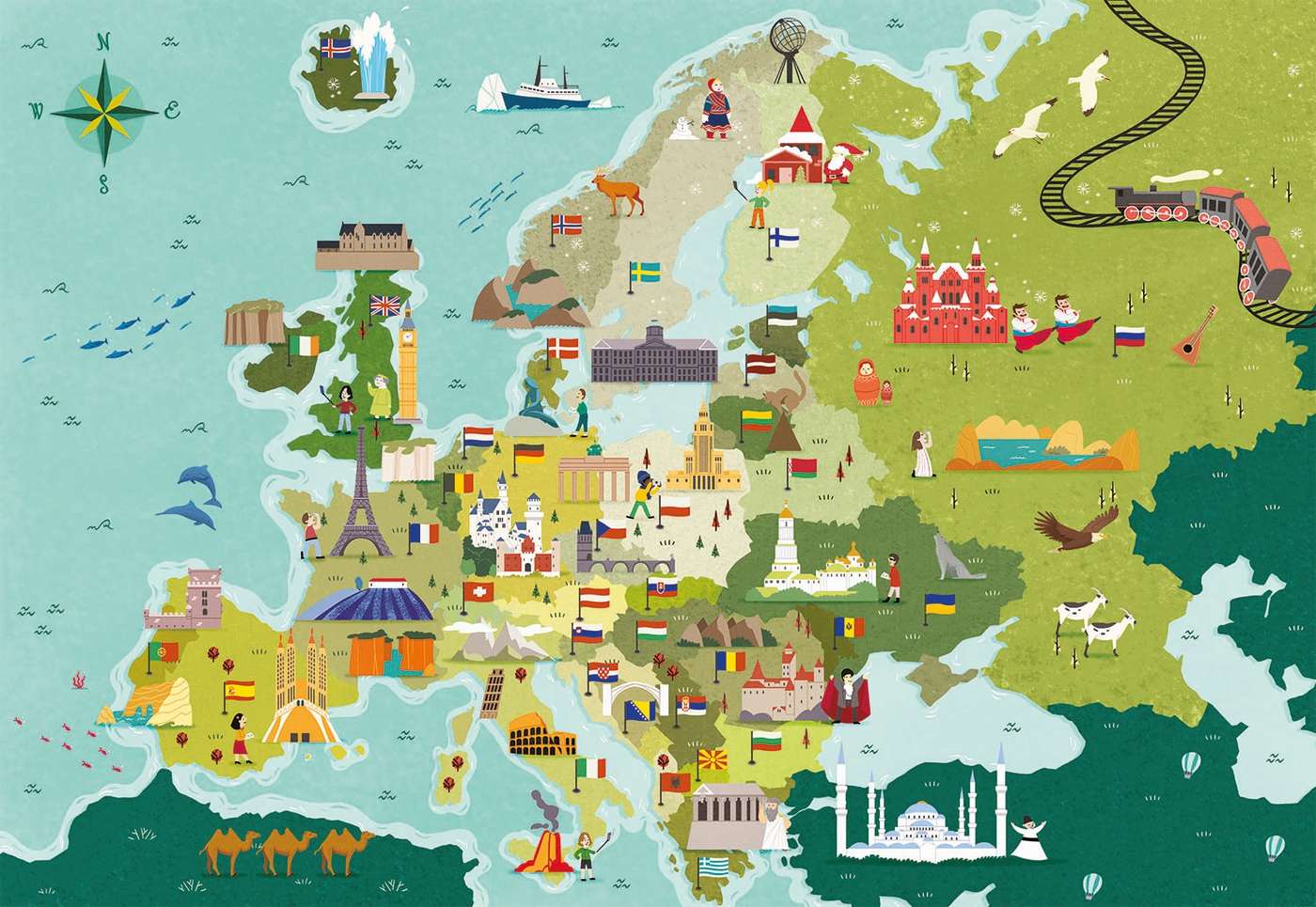 GEBOUWEN VAN EUROPA online puzzel