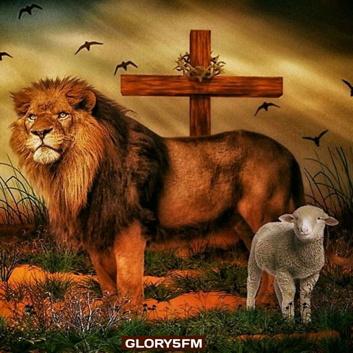 Christ Lion and Lamb online puzzle