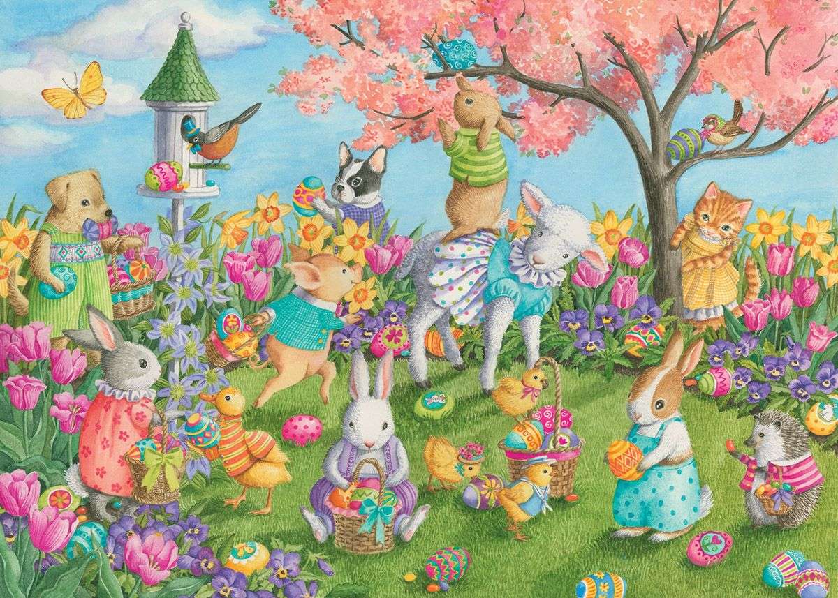 Великден в Bunny Patch онлайн пъзел от снимка