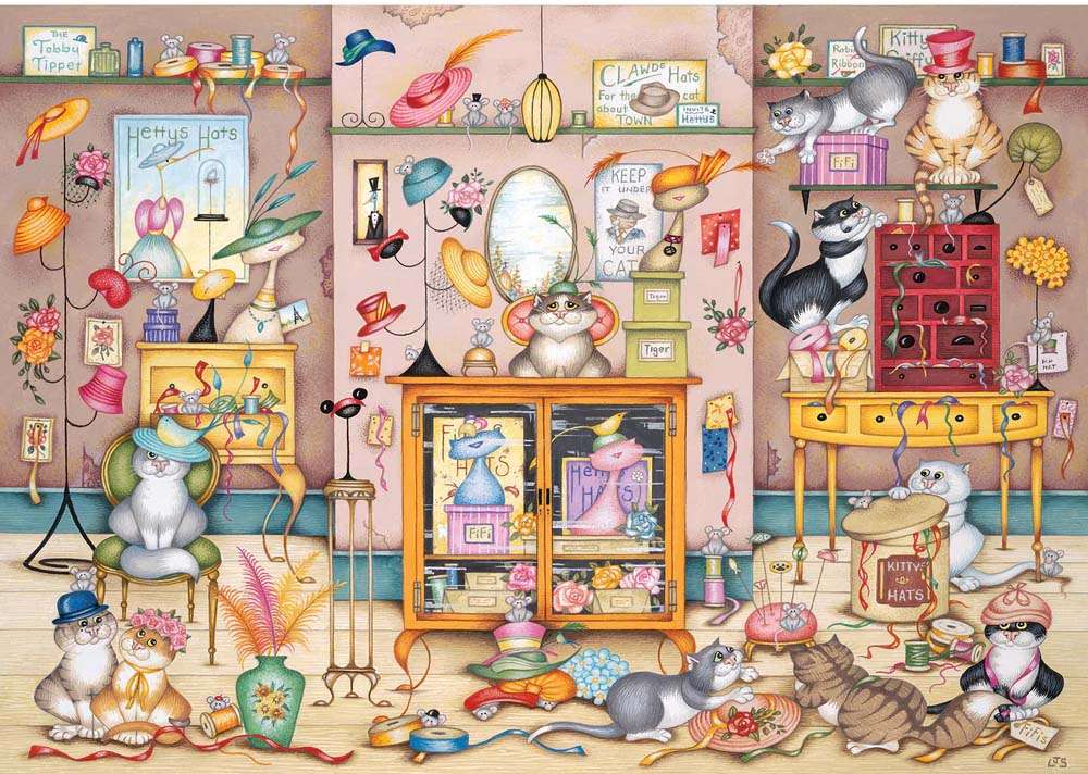Cats and Hats puzzle online from photo
