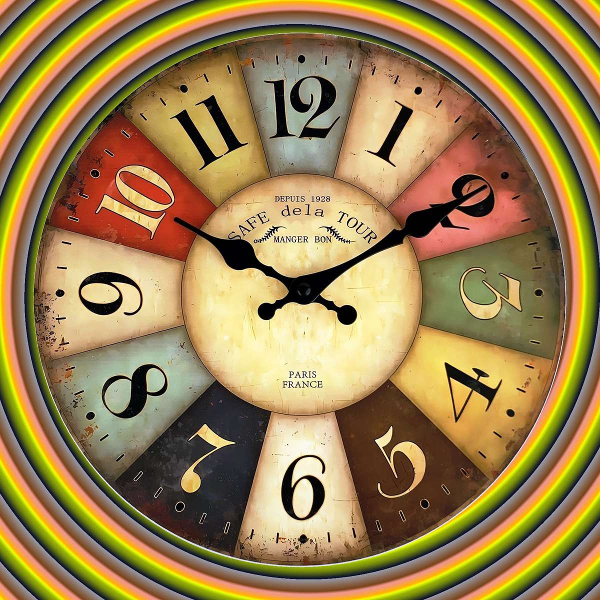 Old clock puzzle online from photo
