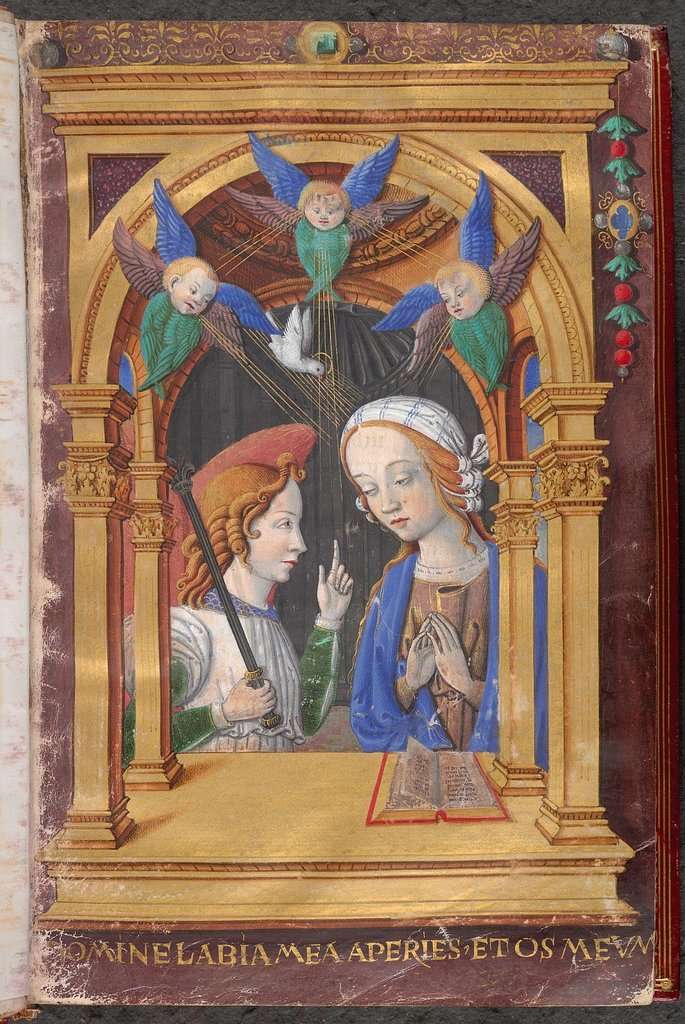 Annunciation from BL King's 7, f. 7 puzzle online from photo
