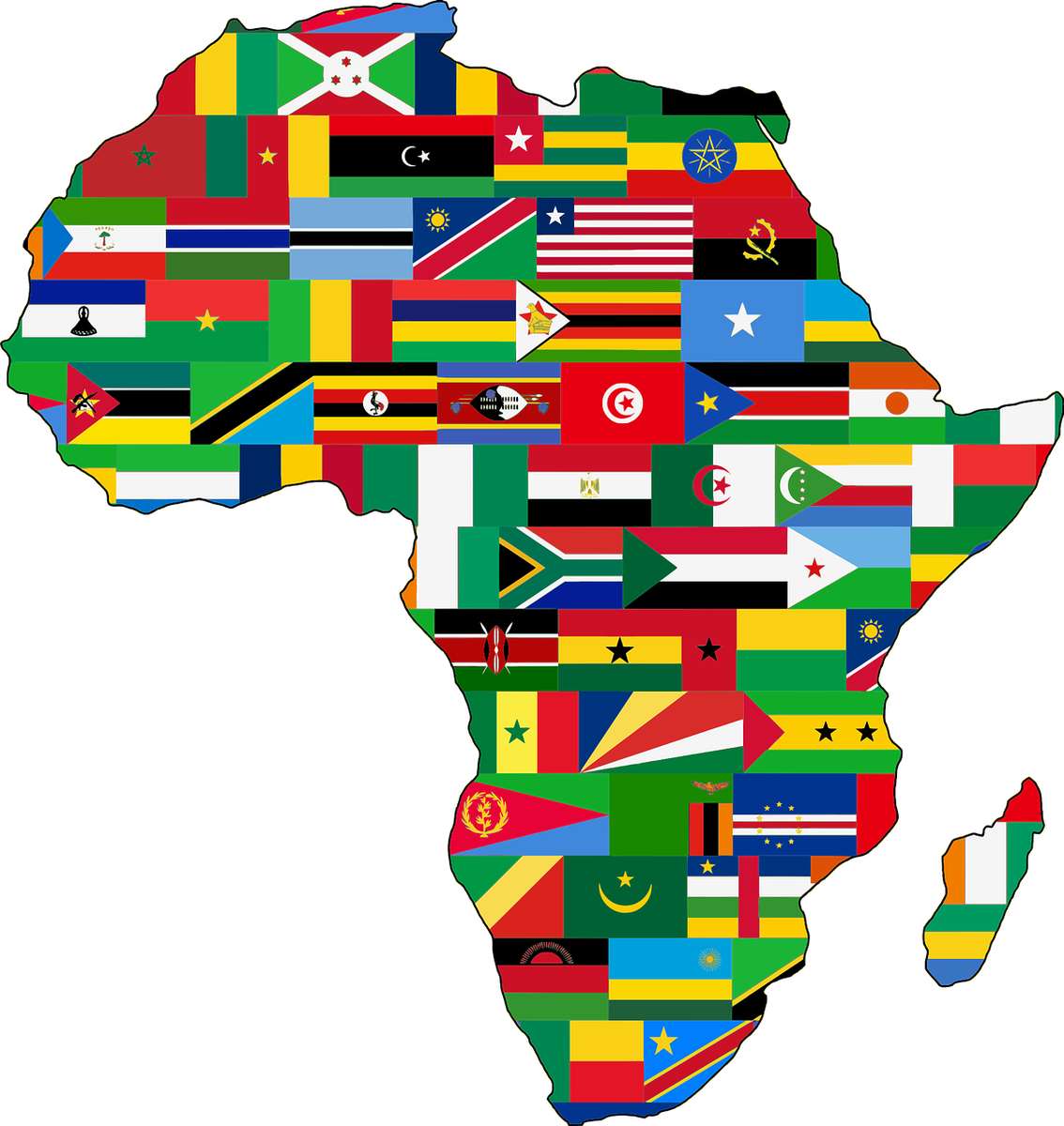 Puzzle Africa continent puzzle online from photo
