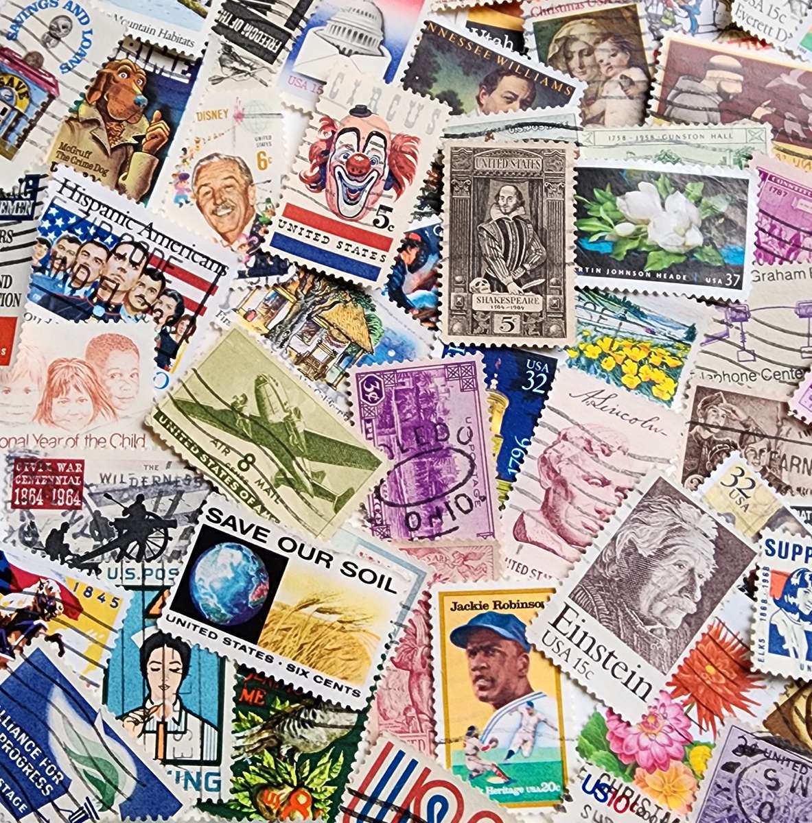 Amerikai bélyeggyűjtemény online puzzle