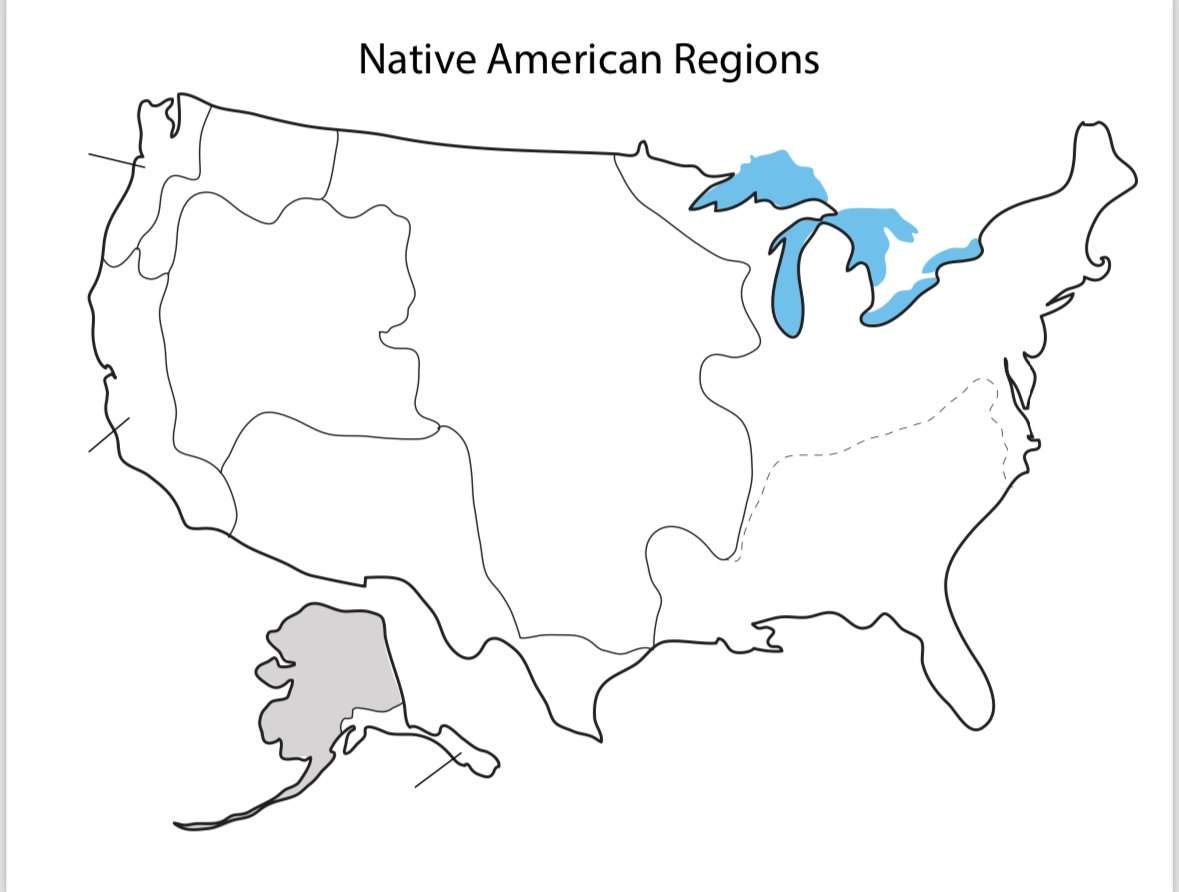 Regionen der amerikanischen Ureinwohner Online-Puzzle