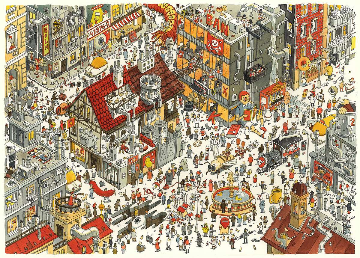 Die imaginäre Stadt Online-Puzzle