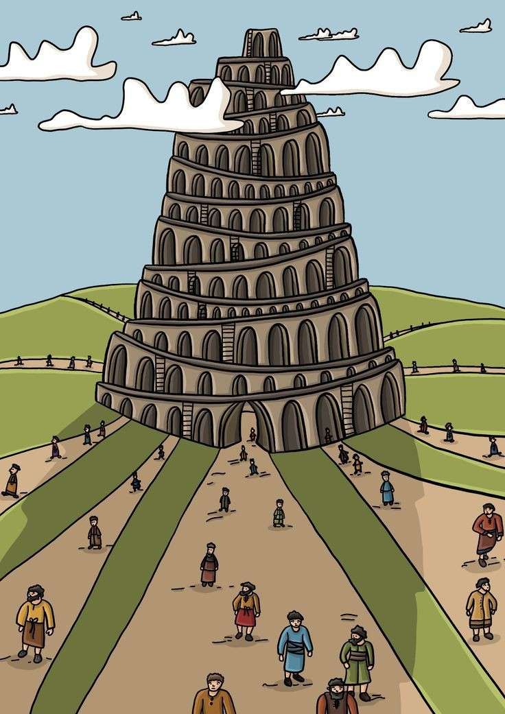 babylonská věž puzzle online z fotografie