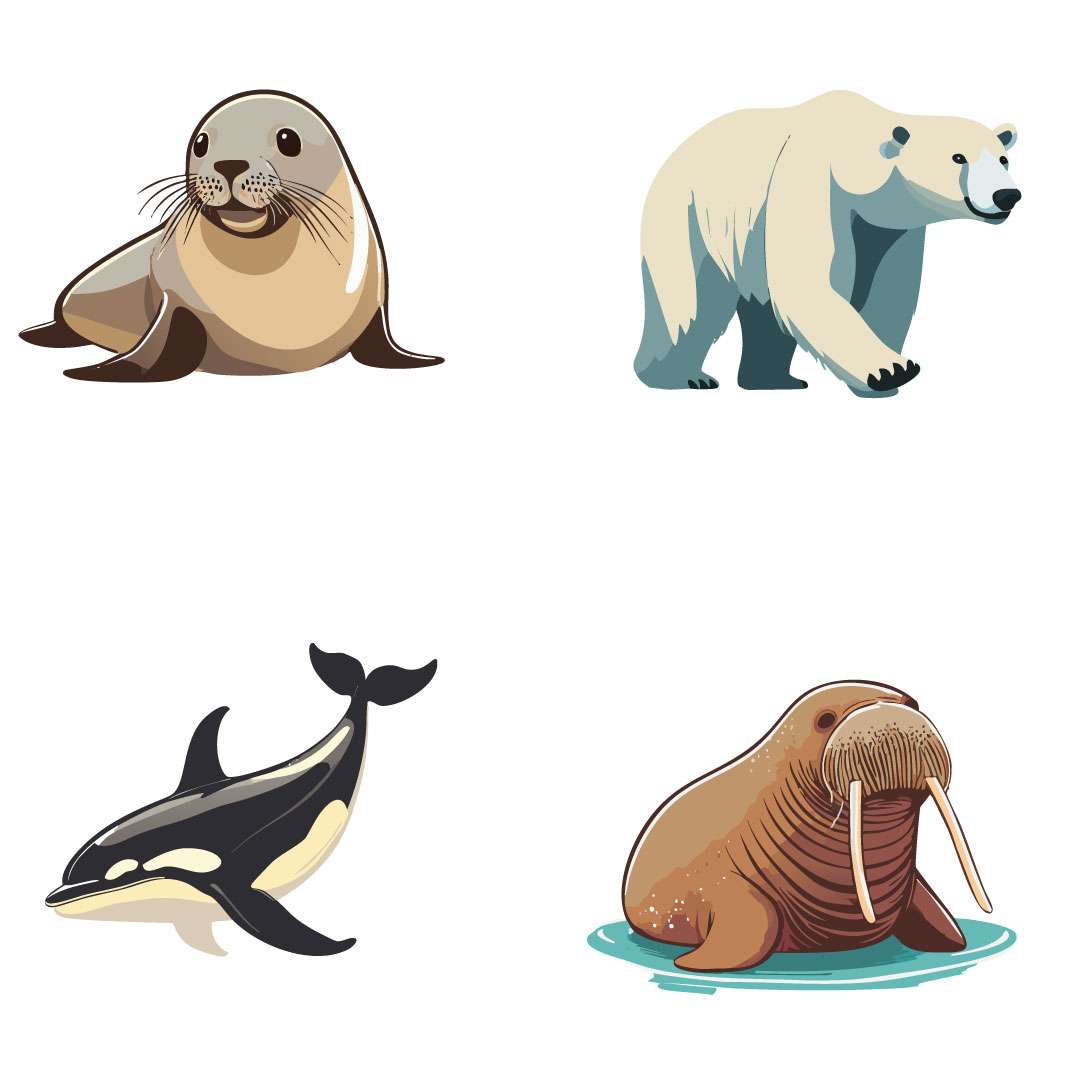 arctische dieren puzzel online van foto