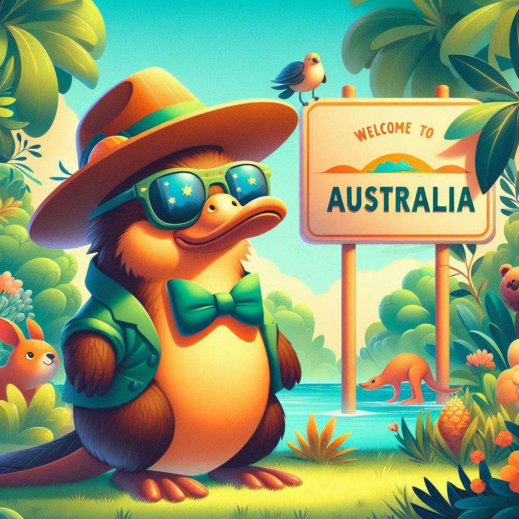 Platypus i Australien pussel online från foto