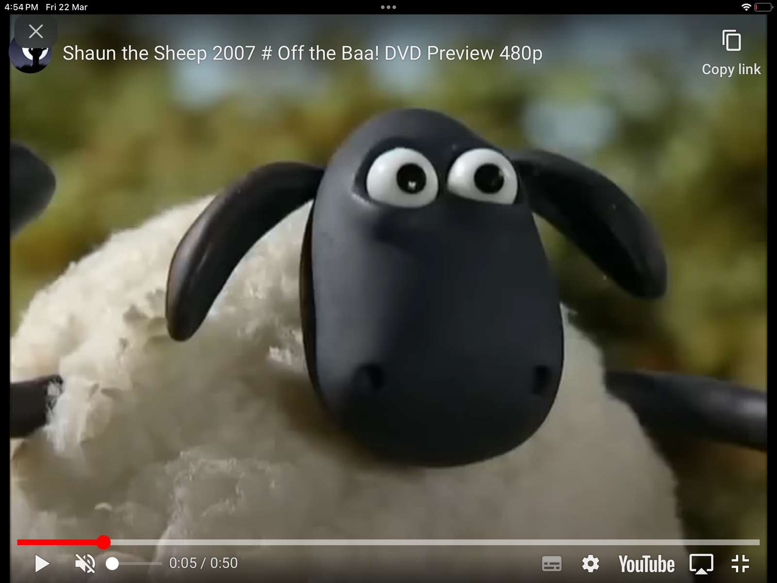 Shaun fåren från baa dvd-trailern pussel online från foto