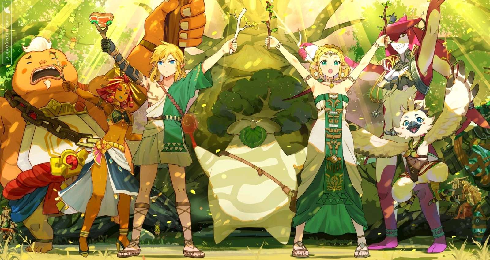Zelda e i suoi amici puzzle online