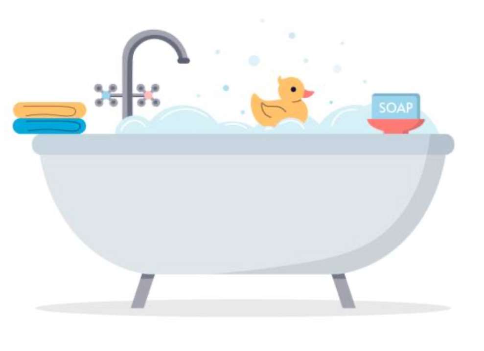 Aanwijzing voor badkuip puzzel online van foto