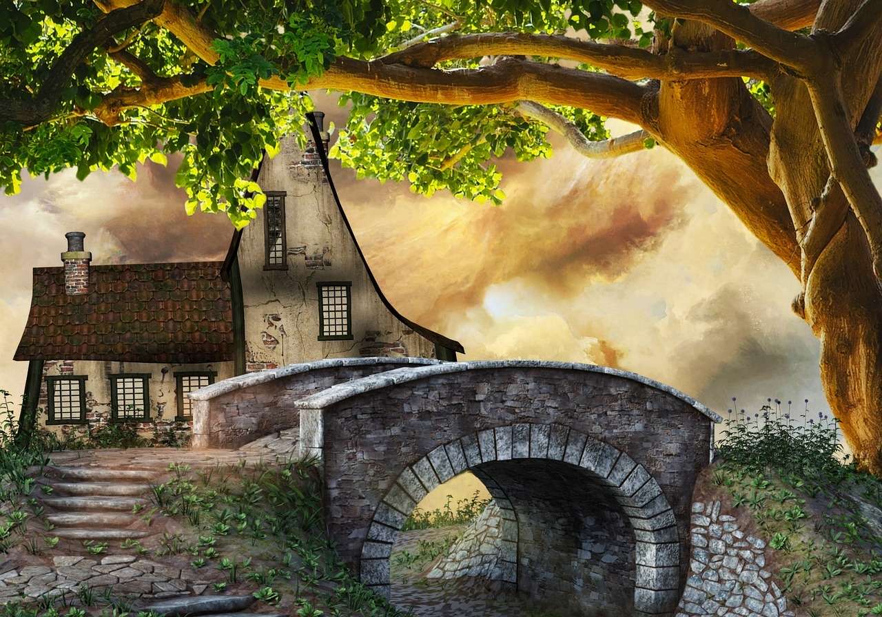 Witch house puzzle online from photo
