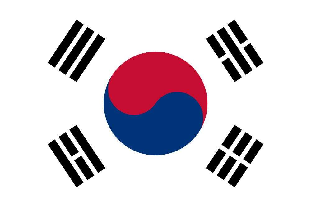 Zuid-Koreaanse vlag online puzzel