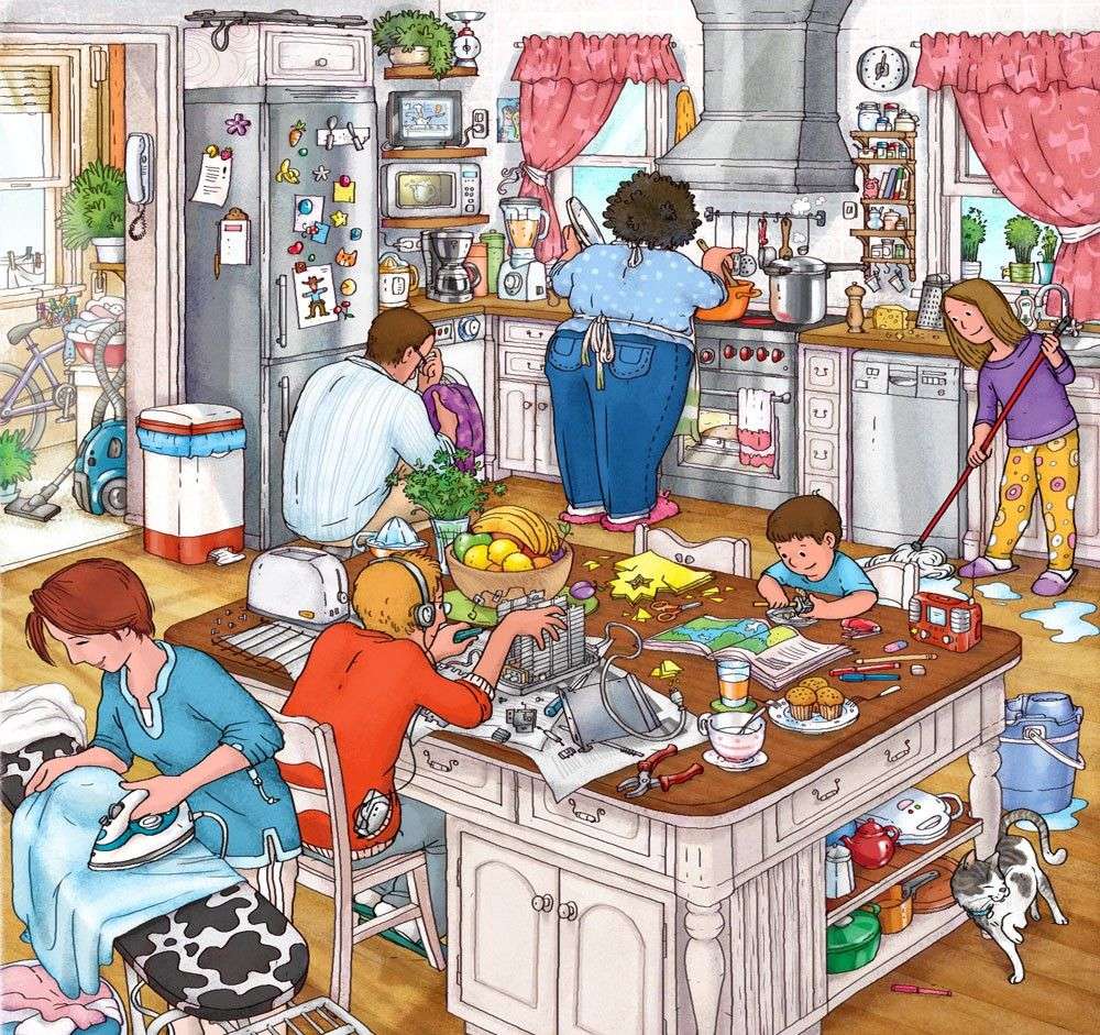 De echte "familiekamer" puzzel online van foto