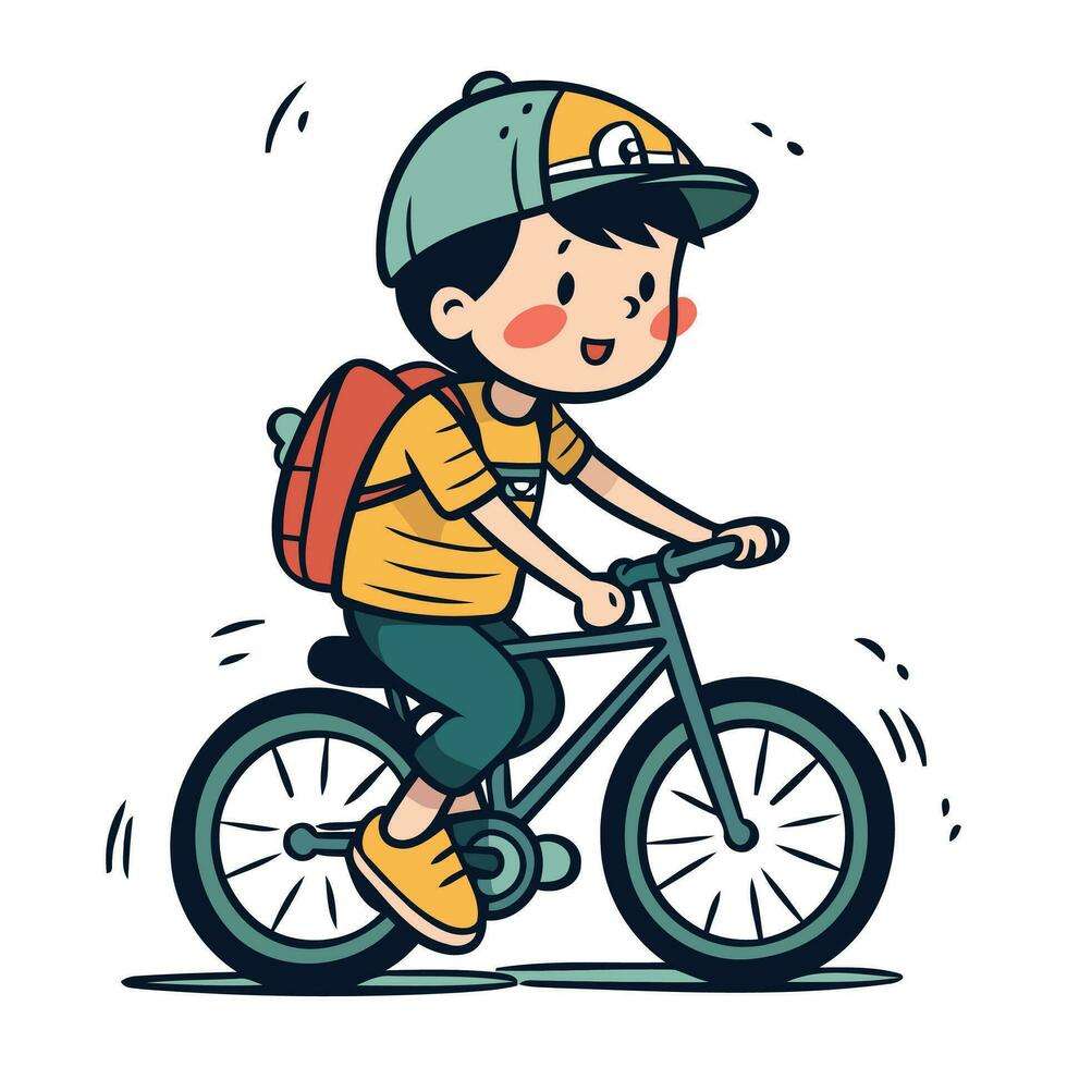 Boy on a bike puzzle online from photo
