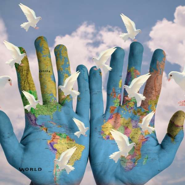 HANDS PEACE puzzle online from photo