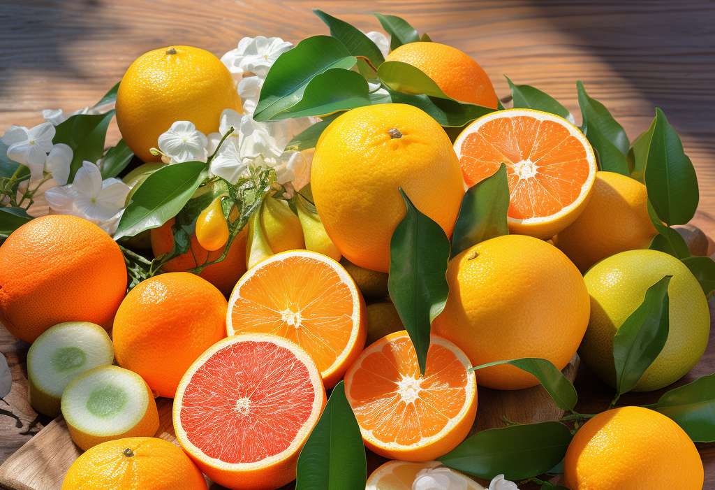 Orangen auf einem Haufen Online-Puzzle vom Foto
