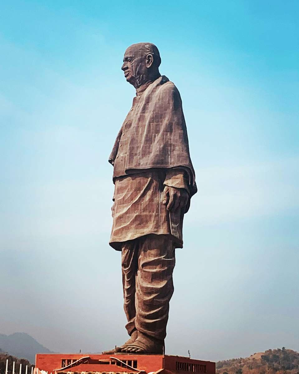 statue of unity in gujrat puzzle online from photo