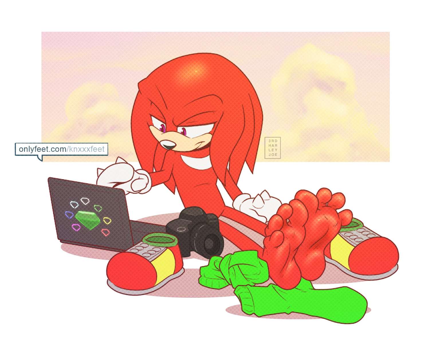 knuckles feet puzzle online from photo