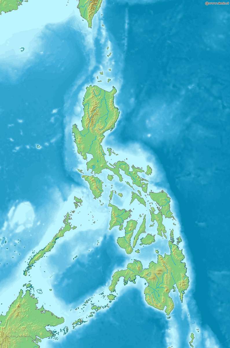 χάρτης των Φιλιππίνων παζλ online από φωτογραφία