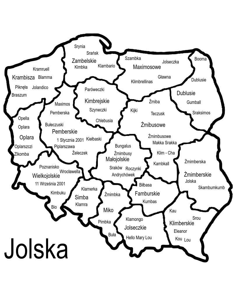 Jolska térképe puzzle online fotóról