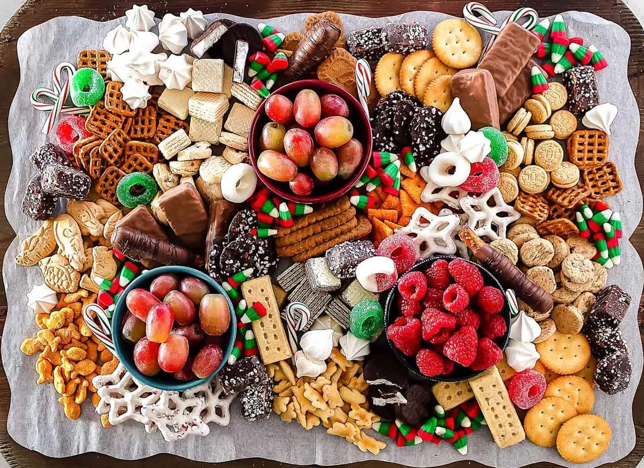 Piatto di snack natalizi puzzle online da foto