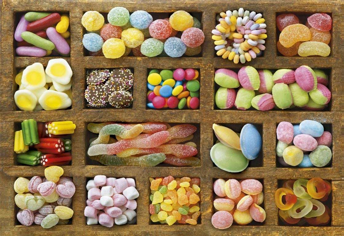 Кутия със сладки онлайн пъзел