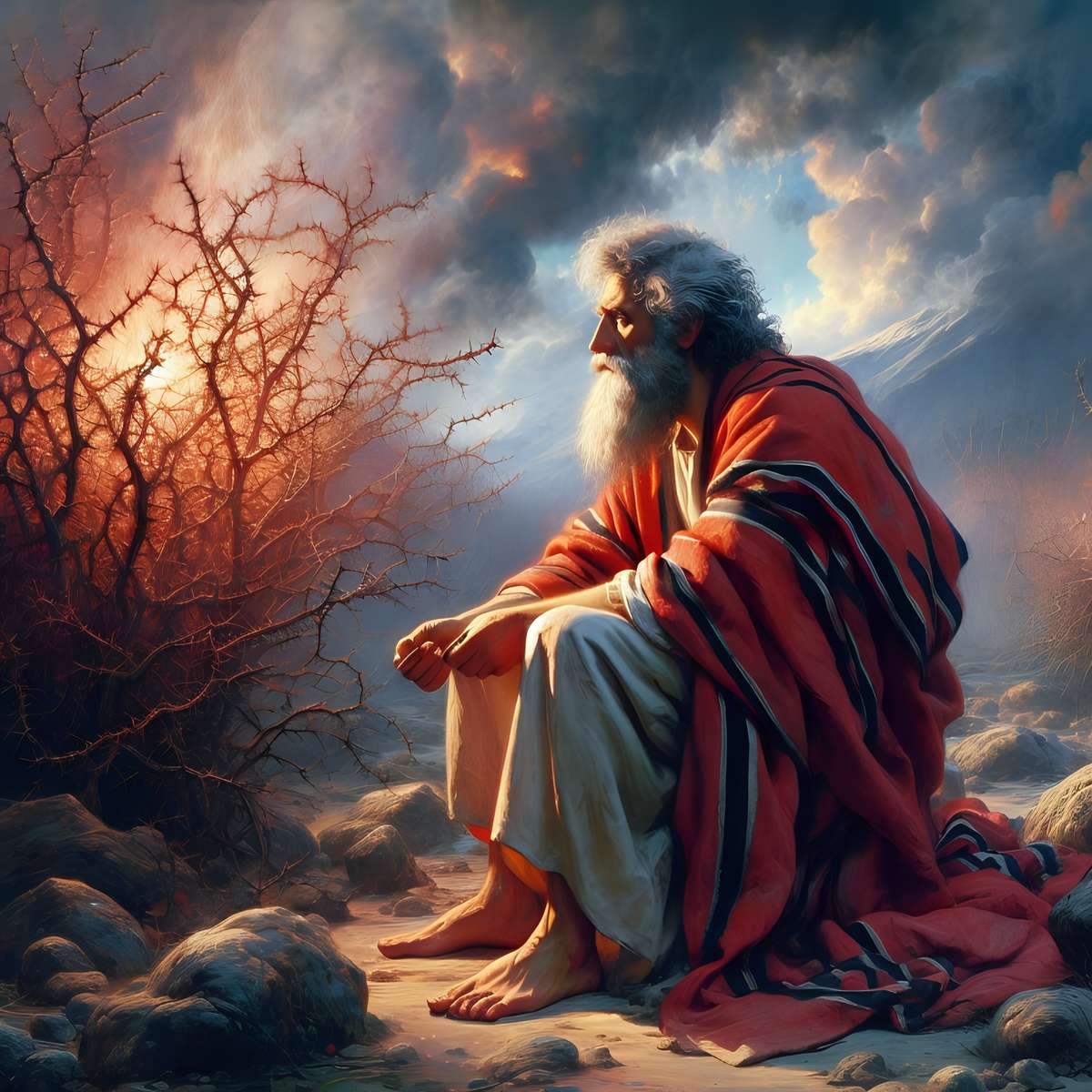 Moïse parlant à Dieu puzzle en ligne