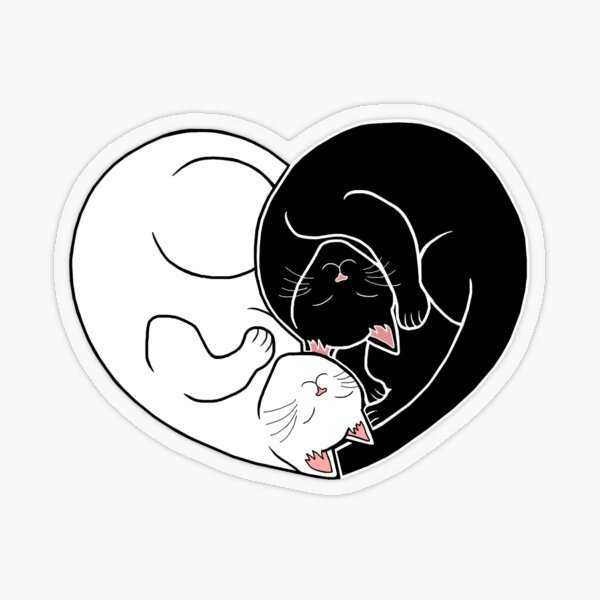 Katt yin yang kärlek Pussel online