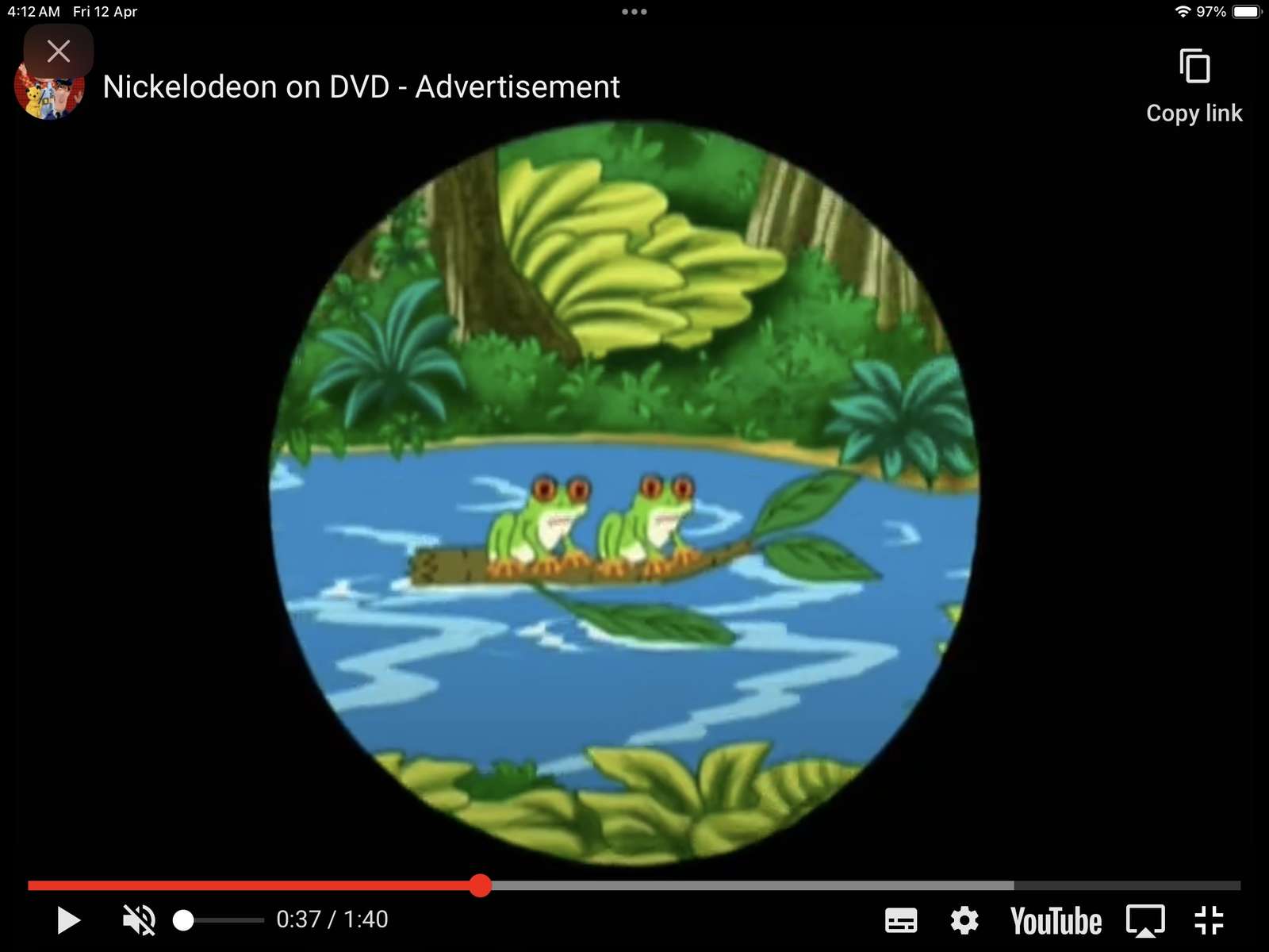 Anúncio da Nickelodeon em DVD puzzle online
