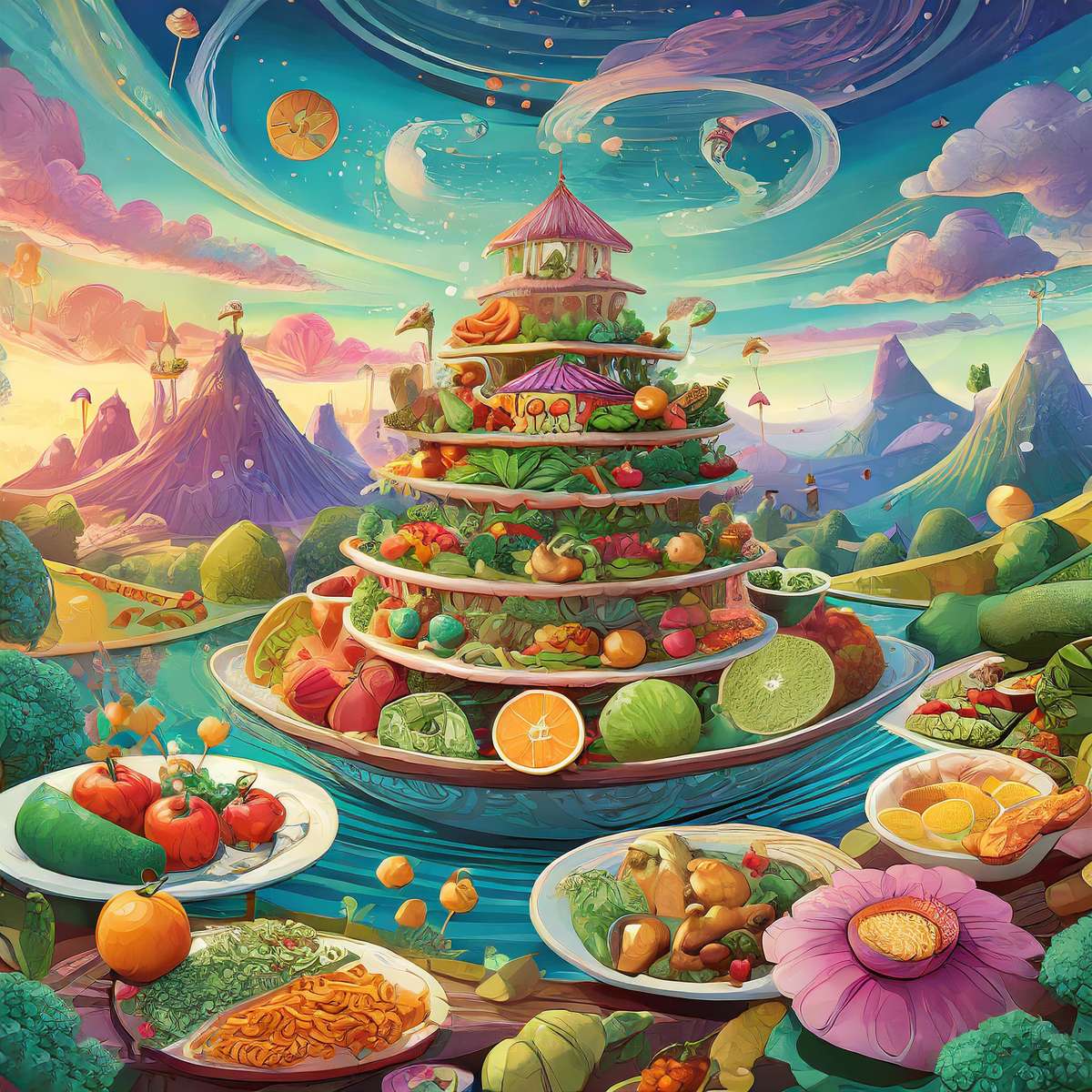 Food Fantasy puzzle online fotóról