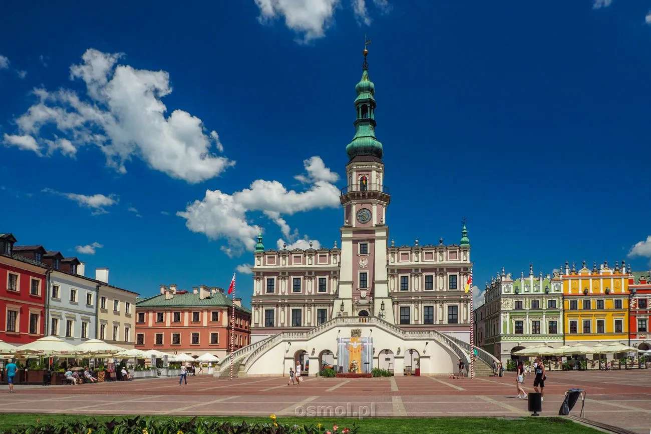Zamosc Great Market Square puzzle online from photo