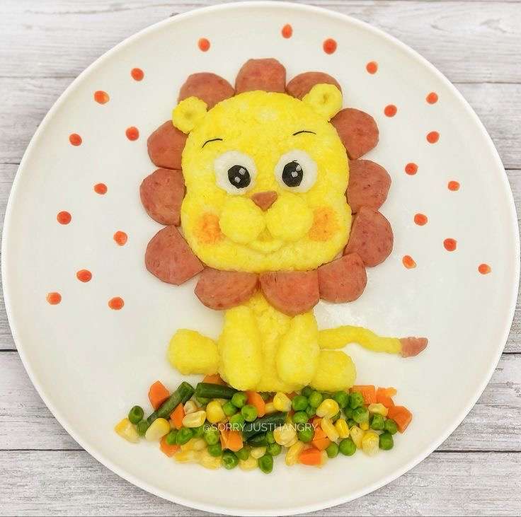 Assiette alimentaire pour les enfants puzzle en ligne
