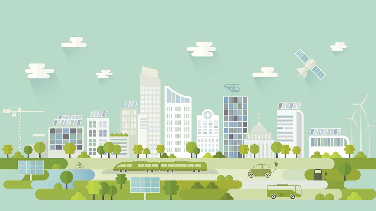 sustainable cities puzzle online from photo