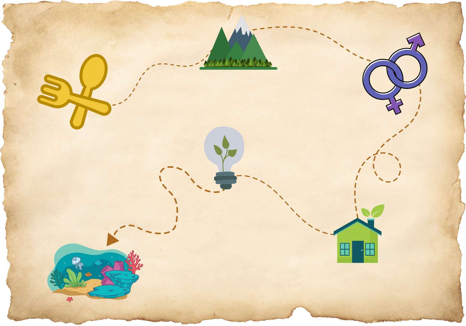 treasure map puzzle online from photo