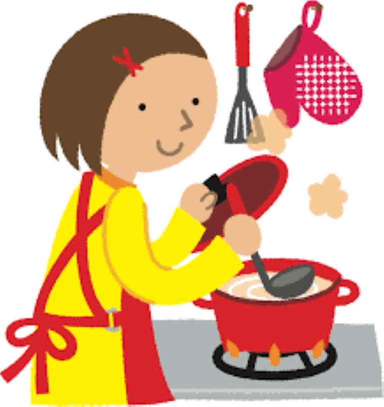 Дитина приготування їжі скласти пазл онлайн з фото