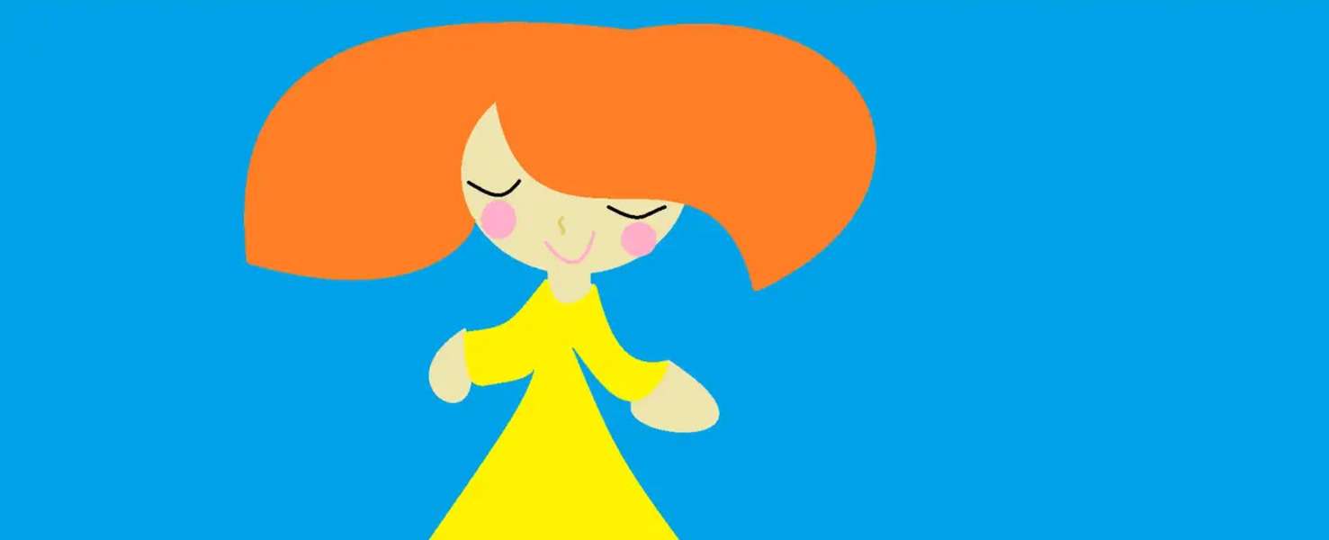 Dívka s oranžovými vlasy puzzle online z fotografie