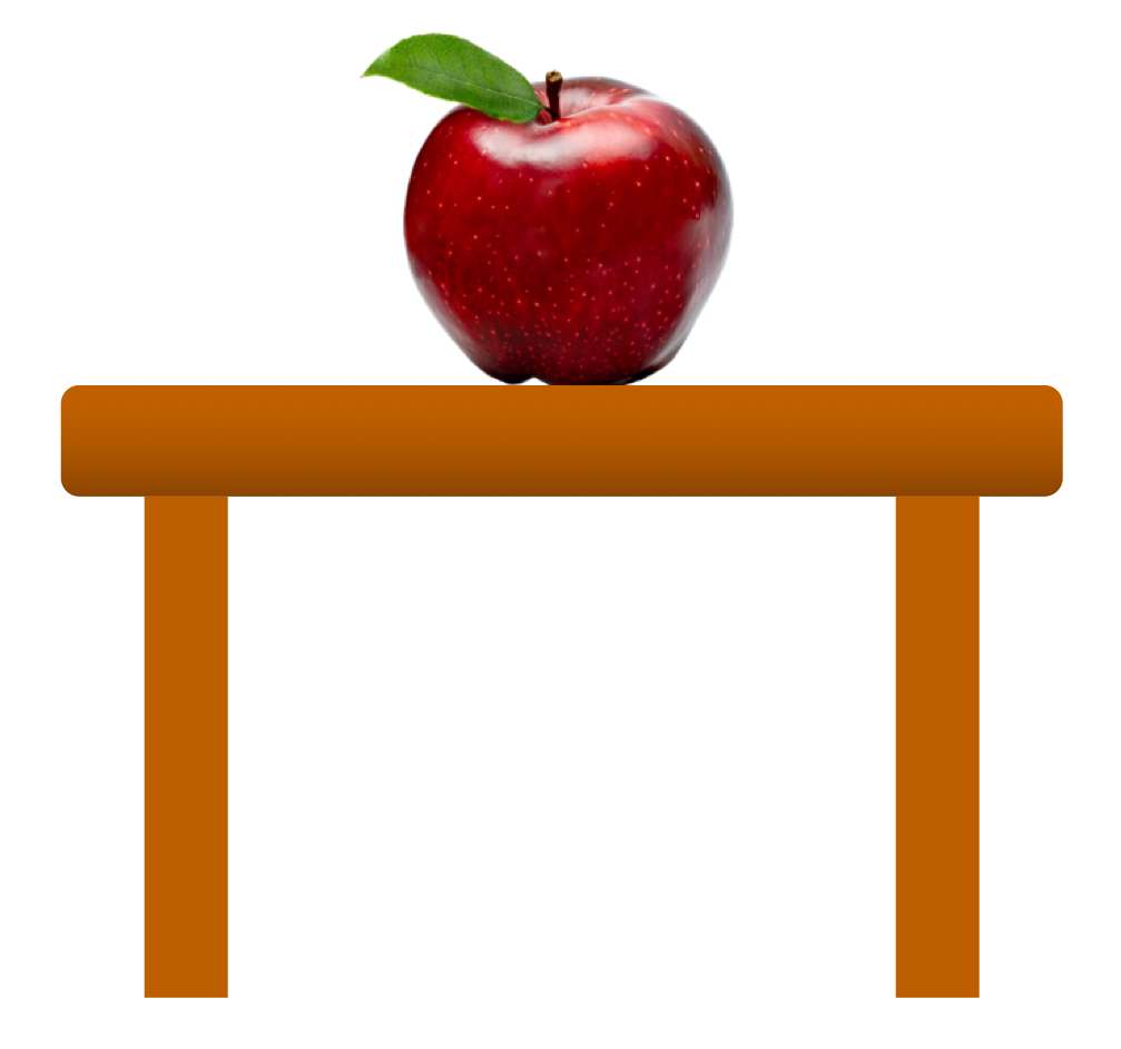 manzana en la mesa rompecabezas en línea