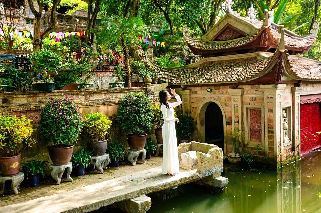Tuin in Hanoi puzzel online van foto
