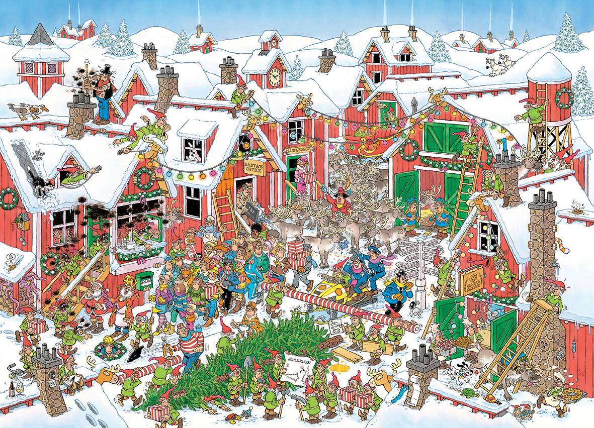 Jan van Haasteren Grota lui Moș Crăciun puzzle online din fotografie