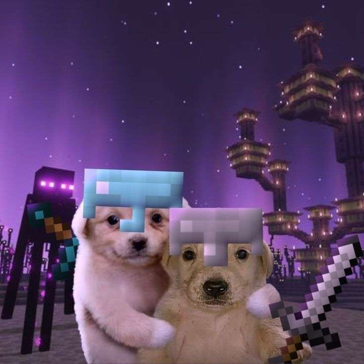 Chiots dans Minecraft puzzle en ligne