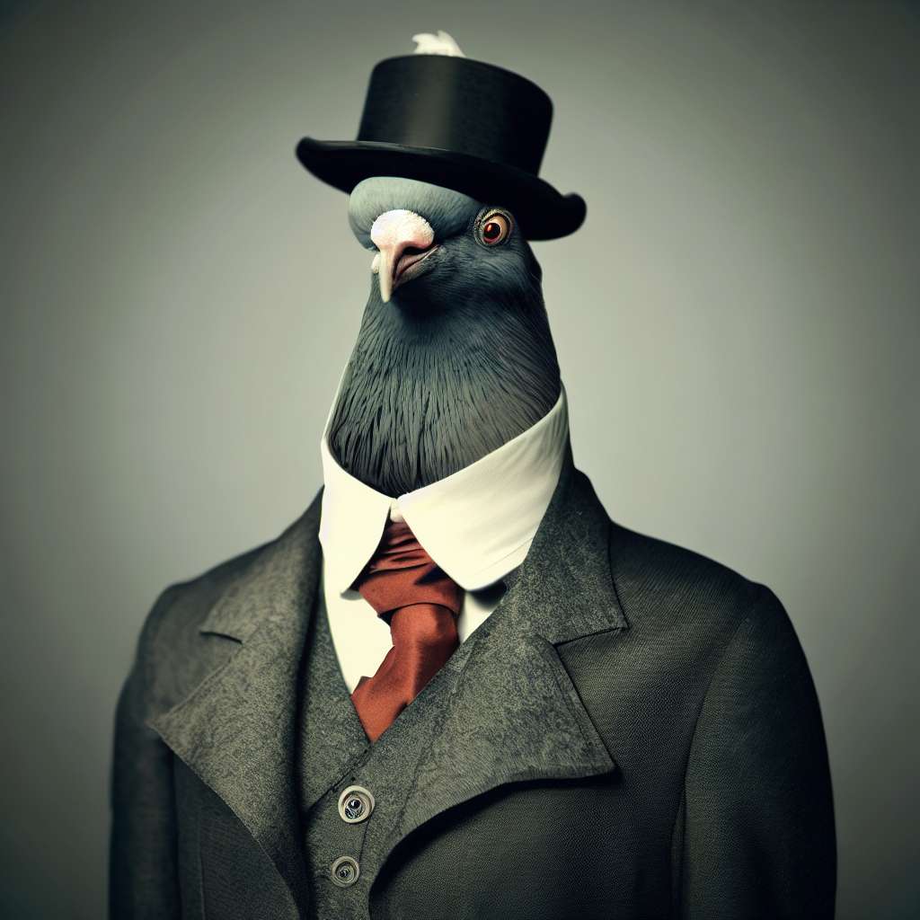Aristocratic pigeon puzzle online from photo