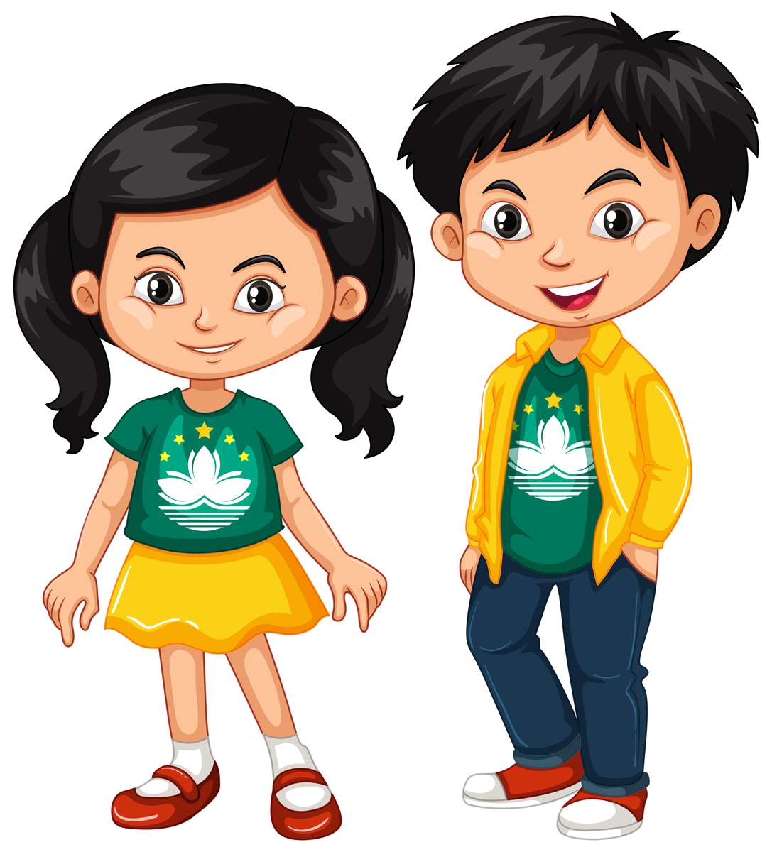 A boy and a girl puzzle online from photo