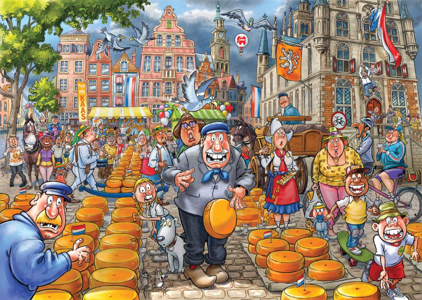 Wasgij - De Kaasmarkt puzzel online van foto