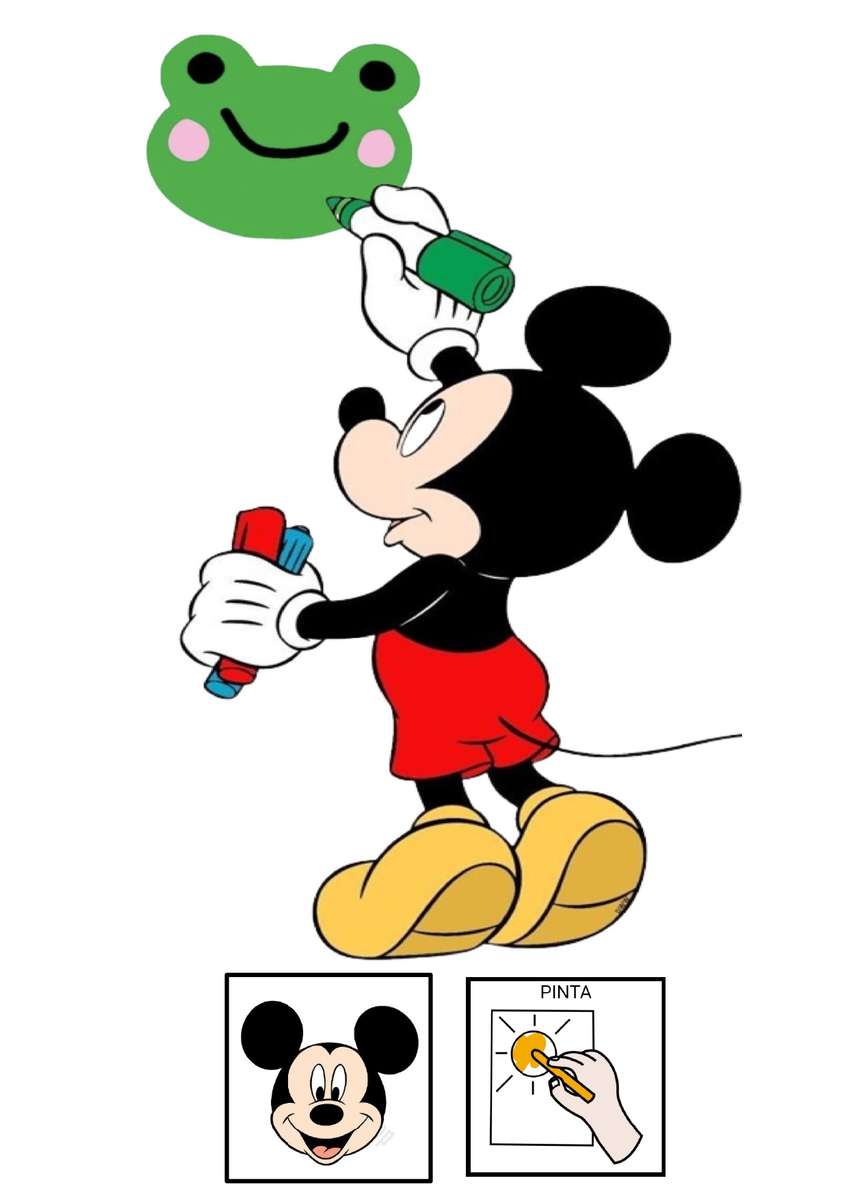 pinte de Mickey puzzle en ligne